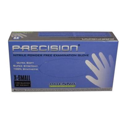 Precision Nitrile Exam Gloves: X-SMALL, Powder-Free, Violet 100/Bx. Non-Sterile, Ultra-Thin