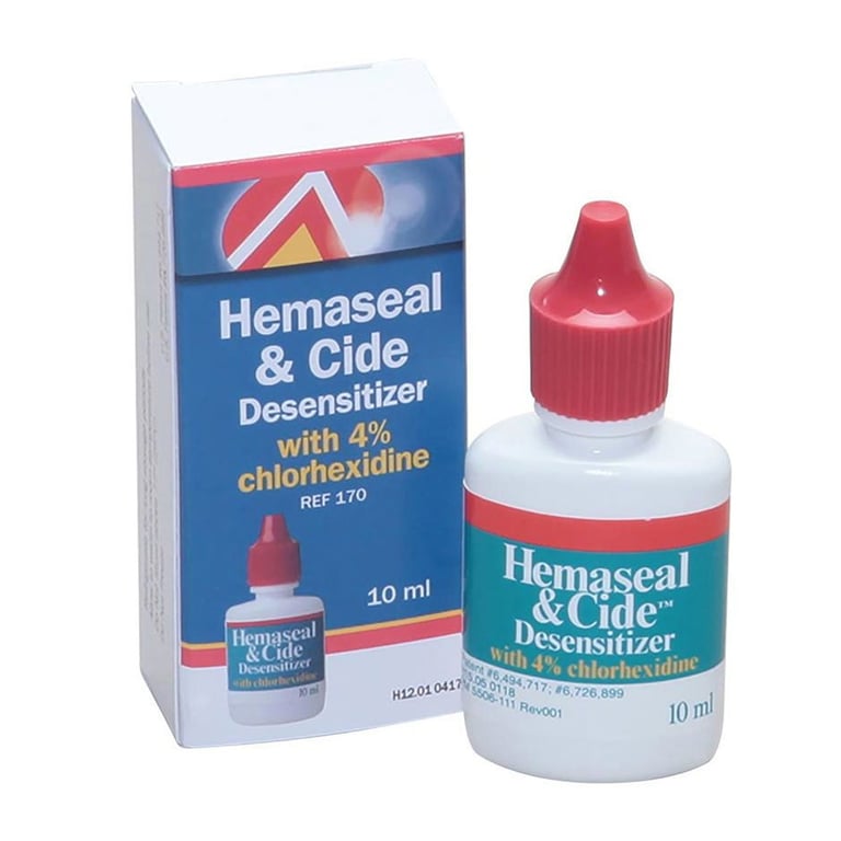 Hemaseal & Cide Desensitizer with 4% Chlorhexidine, 10 mL Bottle