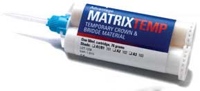 MatrixTemp Temporary Crown and Bridge Material, Shade A2, Package of 1 - 50 mL Cartridge and 10