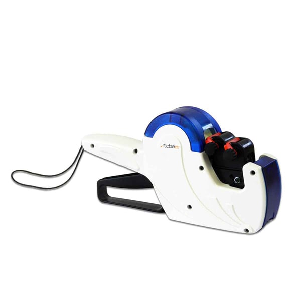 Labelex Label Dispenser - Blue, 1/Pk. Easy-to-use turn knobs help adjust the "Date