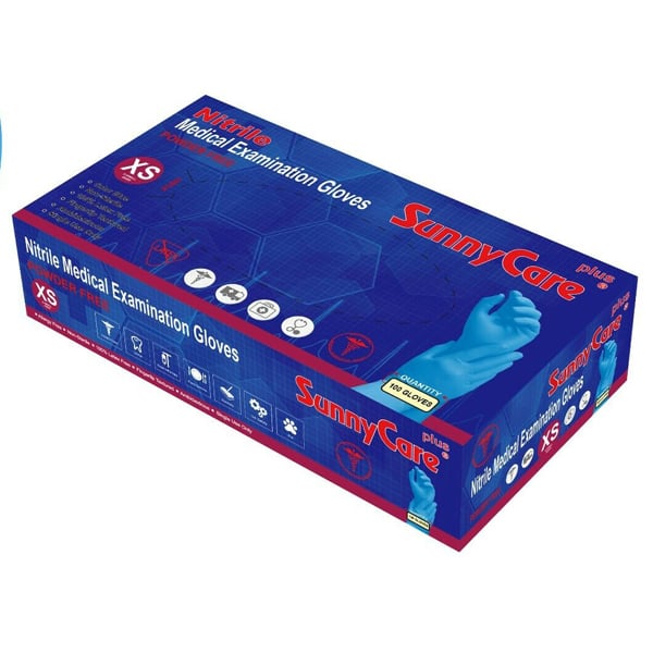 SunnyCare Plus Nitrile Examination Gloves, X-Smal