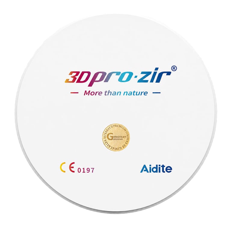 Aidite 3D Pro Zir Zirconia Disc, 98mm x 14mm, Shade C3, 1/Pk. Features an open-system blank