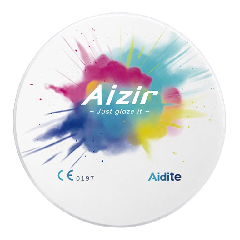 Aidite Aizir Multi-Layer Zirconia Disc, 98mm x 16mm, Shade C2, 1/Pk. Pre-shaded with natural