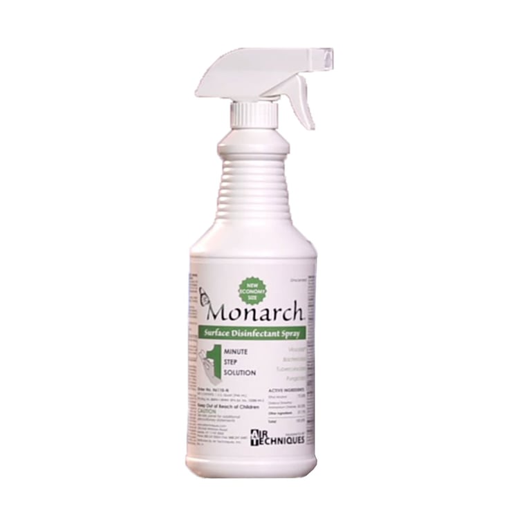 Monarch Surface Disinfectant Spray, Mild Alcohol, 32 Oz. Bottle. Formulated to disinfect hard