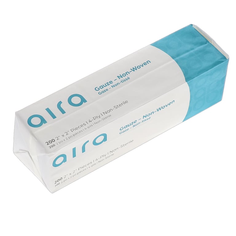 Aira 2" x 2" 4-Ply Non-Woven Gauze Sponge, Non-st