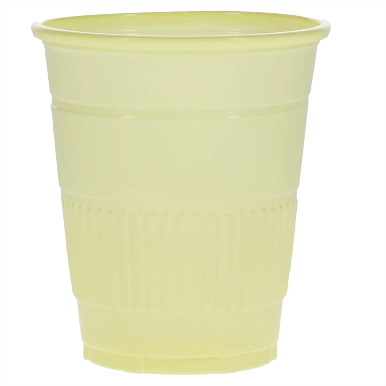 Aira 5oz Plastic Drinking Cups, Yellow, 1000/Pk. Features thick walls for added strength and safe