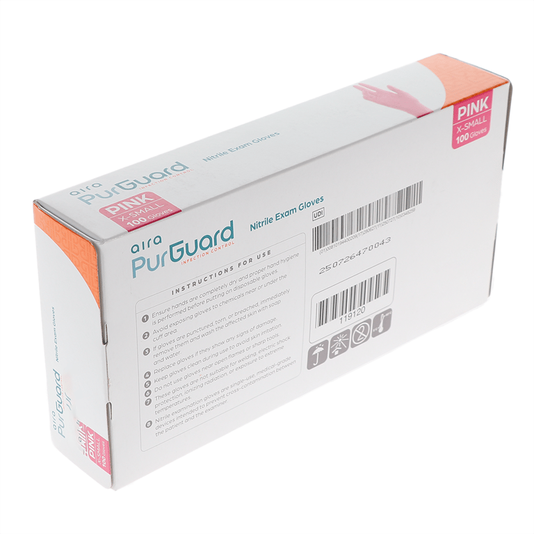Aira Nitrile Exam Gloves, Powder Free, X-Small, P