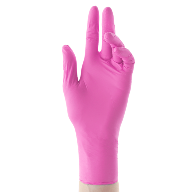 Aira Nitrile Exam Gloves, Latex and Powder Free, Large, Pink, 100/Pk. Engineered for reliable