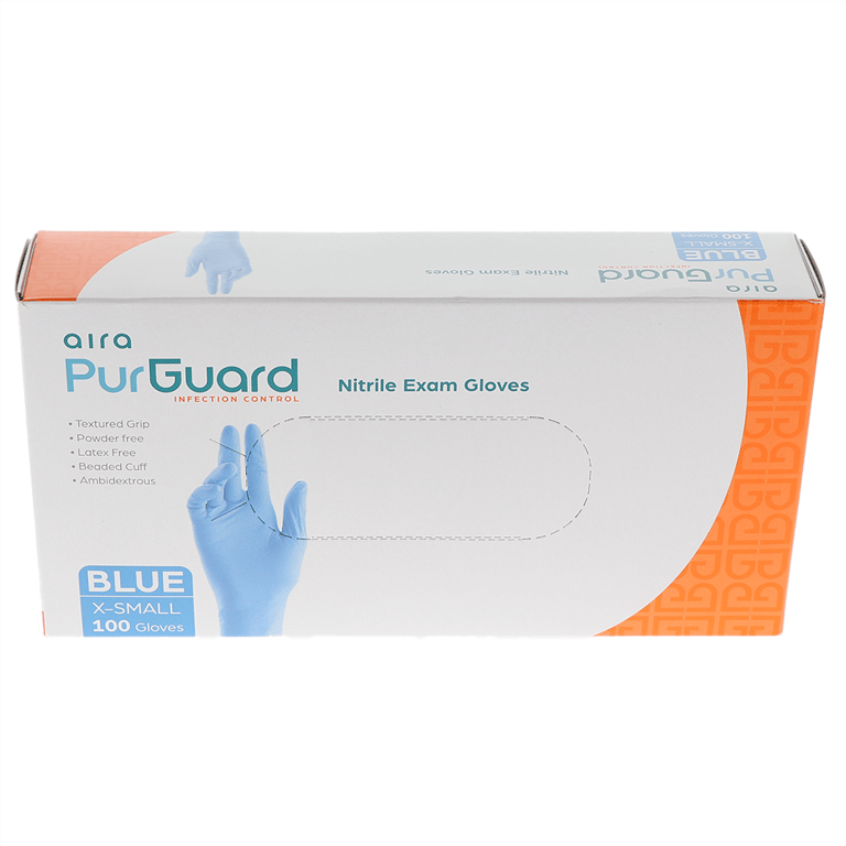 Aira Nitrile Exam Gloves, Powder Free, X-Small, B