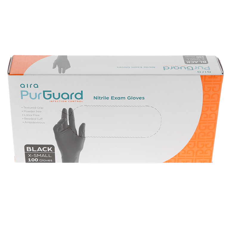 Aira Nitrile Exam Gloves, Powder Free, X-Small, B