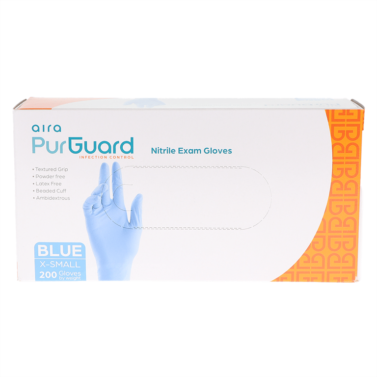 Aira Nitrile Exam Gloves, Powder Free, X-Small, B