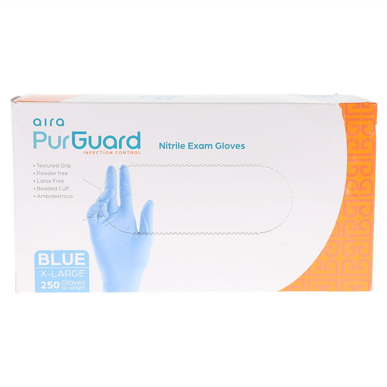 Aira Nitrile Exam Gloves, Powder Free, X-Large, B