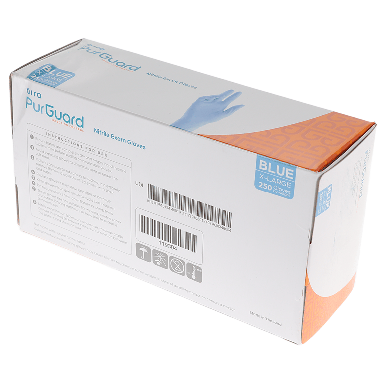 Aira Nitrile Exam Gloves, Powder Free, X-Large, B