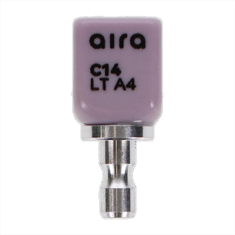 Aira DuraLux Lithium Disilicate Glass Ceramic CAD/CAM Milling Blocks, LT, Size C14, Shade A4