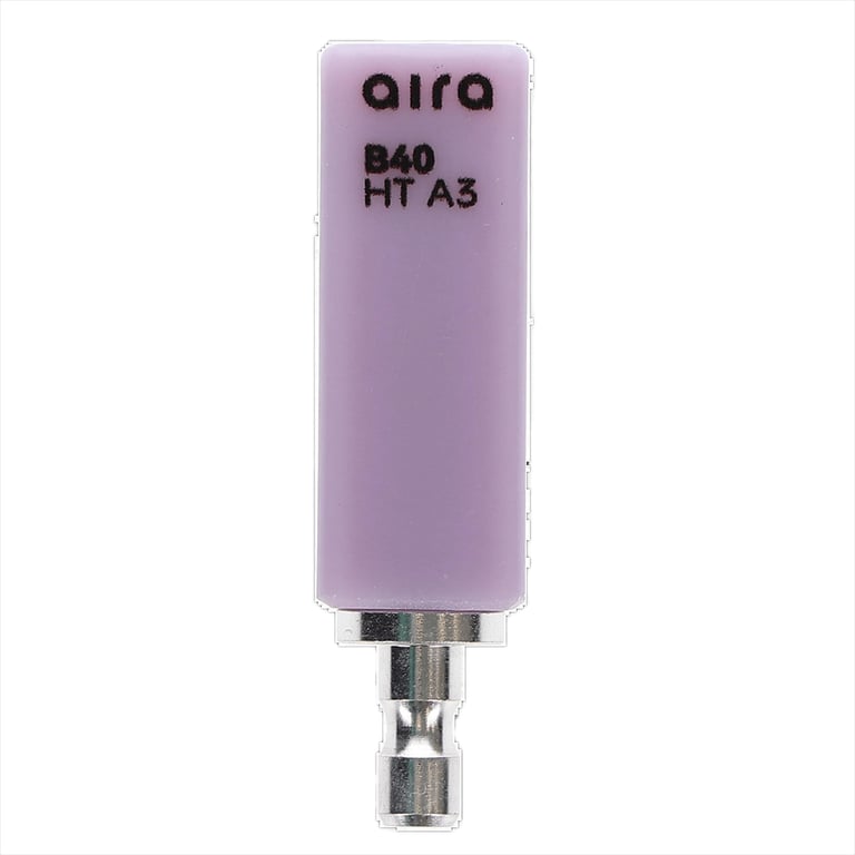 Aira DuraLux Lithium Disilicate Glass Ceramic CAD/CAM Milling Blocks, HT, Size B40, Shade A3