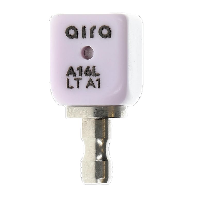 Aira DuraLux Lithium Disilicate Glass Ceramic CAD/CAM Milling Blocks, LT, Size A16(L), Shade A1