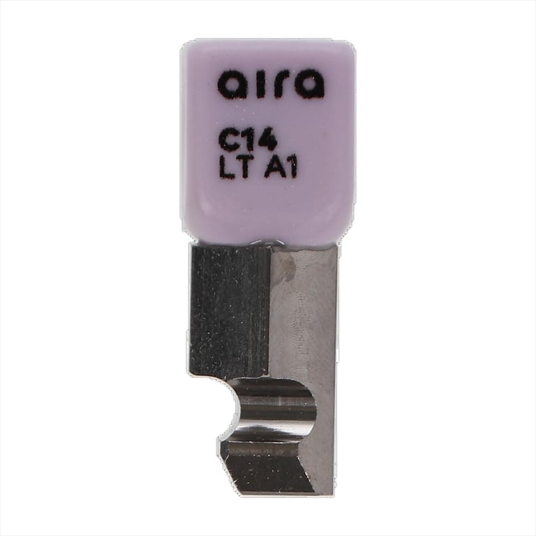 Aira DuraLux Lithium Disilicate Glass Ceramic CAD/CAM Milling Blocks, LT, Size C14, Shade A1