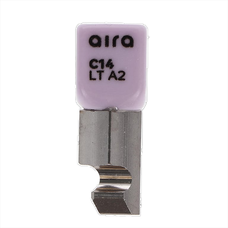 Aira DuraLux Lithium Disilicate Glass Ceramic CAD/CAM Milling Blocks, LT, Size C14, Shade A2