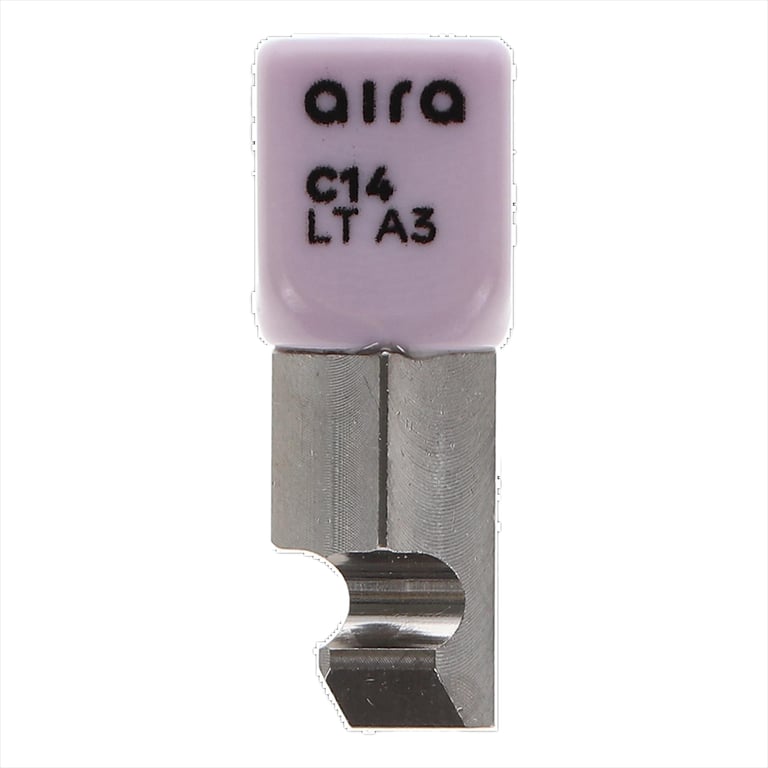 Aira DuraLux Lithium Disilicate Glass Ceramic CAD/CAM Milling Blocks, LT, Size C14, Shade A3