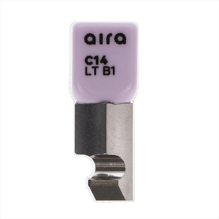 Aira DuraLux Lithium Disilicate Glass Ceramic CAD/CAM Milling Blocks, LT, Size C14, Shade B1