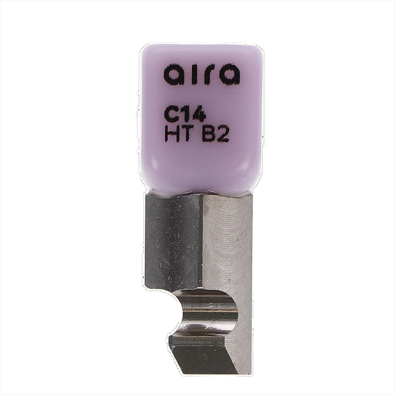 Aira DuraLux Lithium Disilicate Glass Ceramic CAD/CAM Milling Blocks, HT, Size C14, Shade B2