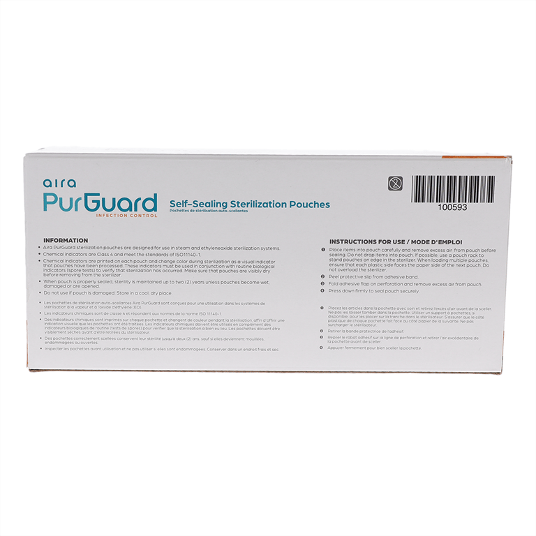 Aira 3.50" x 9" Paper/Blue Film Self-Sealing Ster