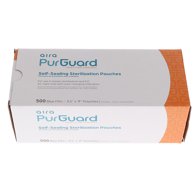 Aira 3.50" x 9" Paper/Blue Film Self-Sealing Ster
