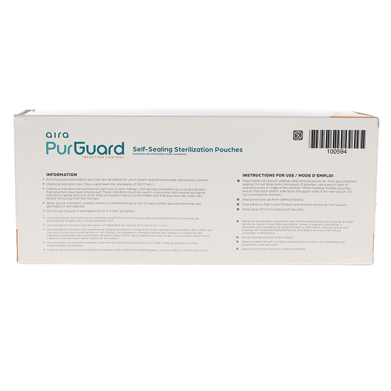 Aira 3.50" x 10" Paper/Blue Film Self-Sealing Ste