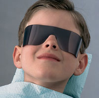 Protect-A-Lens Smoke Disposable Patient Protective Eyewear. One size fits all, heat treated