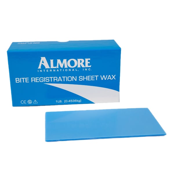 Almore Bite Registration Wax Sheets - Blue, 1Lb Box (approximately 17-18 sheets per box). "Dead