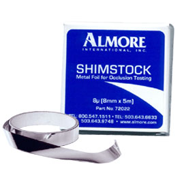 GHM Shimstock Occlusion Foil ROLL - 8 micron, 8 mm x 5 meter Roll. To test occlusions it