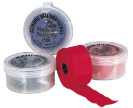 Madame Butterfly .90 micron red articulating silk, .75" x 18 yard roll