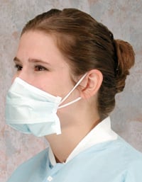 Alpha Magic Ear-Loop Mask, Blue, 50/Box. High filtration efficiency, hypoallergenic