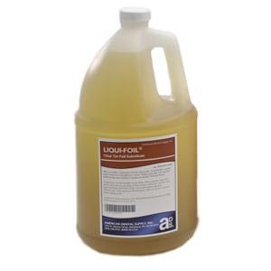 Liqui-Foil Tin Foil Substitute, Clear. 1 Gallon Bottle. Ready to use solution that adheres