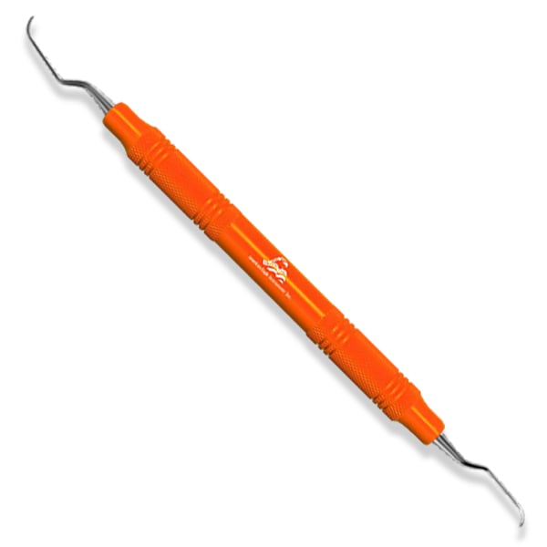 American Eagle #2L/2R Columbia Curette with 3/8" EagleLite Resin Orange Handle. Longer Chank