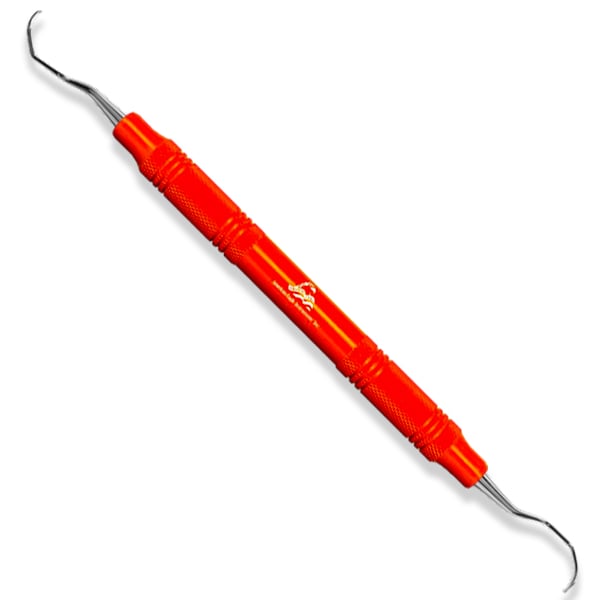 American Eagle #3/4 Langer Curette with 3/8" EagleLite Resin Red Handle. Posterior Mesial/Distal