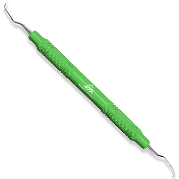 American Eagle #5/6 Langer Curette with 3/8" EagleLite Resin Green Handle. Anterior Mesial/Distal