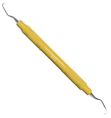 American Eagle #5/6 XP Gracey Curette with 3/8" EagleLite Resin Yellow Handle. Anterior
