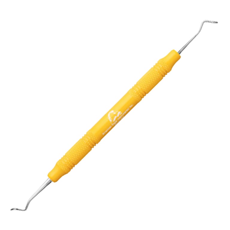 American Eagle #204S Scaler DE with 3/8" EagleLite Resin Yellow Handle. Posterior