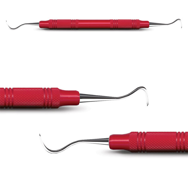 American Eagle #N2 Nevi Scaler DE with 3/8" EagleLite Resin Red Handle. Posterior