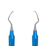 American Eagle #4L/4R Columbia Curette with 3/8" EagleLite Resin Blue Handle. Deeper Shank Angle