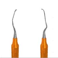 American Eagle #11/12 Gracey +3 Access Curette with 3/8" EagleLite Resin Orange Handle. Posterior