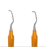 American Eagle #11/12 Gracey +3 Deep Pocket Curette with 3/8" EagleLite Resin Orange Handle