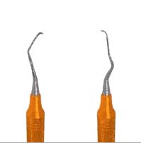 American Eagle #15/16 Gracey +3 Deep Pocket Curette with 3/8" EagleLite Resin Orange Handle