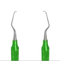 American Eagle #7/8 Gracey +3 Access Curette with an 3/8" EagleLite Resin Green Handle