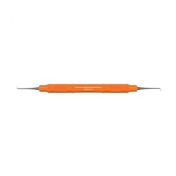 American Eagle DE Scaler Morse 0-00, 3/8" Orange Resin Handle, Double-ended, 1/Pk. Anterior