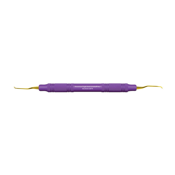 American Eagle Gracey +3 Access 00-0 XP with 3/8" Purple Handle, Single Instrument. Terminal shank