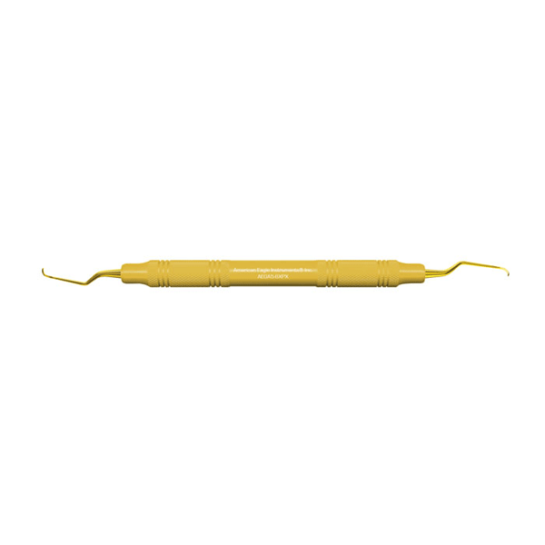 American Eagle Gracey +3 Access 5-6 XP with 3/8" Yellow Handle, Single Instrument. Terminal shank