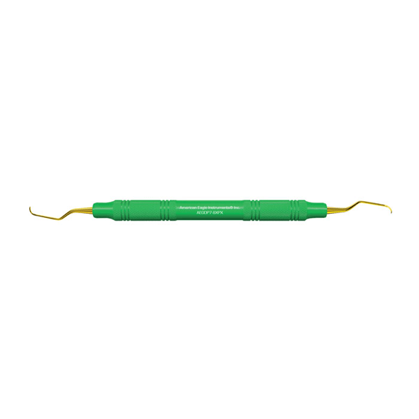 American Eagle Gracey +3 Deep Pocket 7-8 XP with 3/8" Green Handle, Single Instrument. Elongated