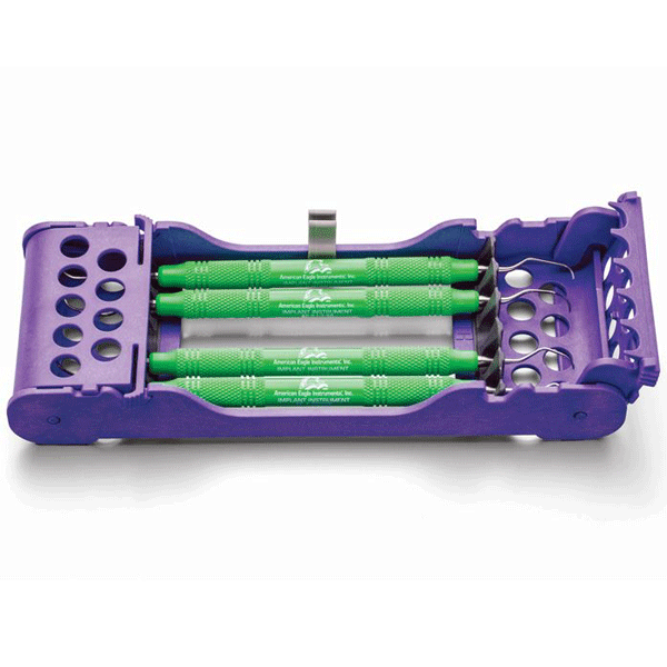 American Eagle Implant Instrument Kit with Purple Zirc Plastic Cassette. Contains: cassette